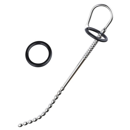 Image of the Black Label long beaded silicone urethral stretcher