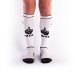 PUPPY socks with pockets in White/Black by Brutus
