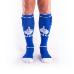 Bild von Fetisch Socken mit Taschen Blau / Weiß von Brutus