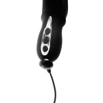 Image of Dream Toys Typhoon vibrator, black sextoy with chrome detail
