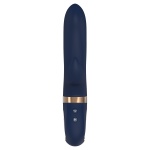 Immagine del Dream Toys Atropos Rabbit Vibrator in silicone blu scuro