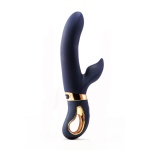 Immagine del Dream Toys Atropos Rabbit Vibrator in silicone blu scuro