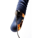 Abbildung des Nereos Vibrators von Dream Toys aus dunkelblauem Silikon mit goldenen Details