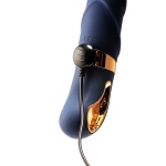 Immagine del vibratore Belenos di Dream Toys, blu scuro con dettagli in oro