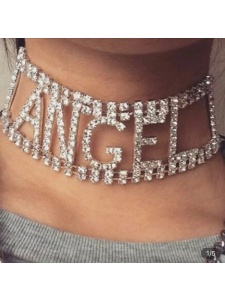 Body Jewellery - ANGEL strass necklace