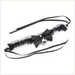 Image of the Erotic Black Lace Necklace with Bell