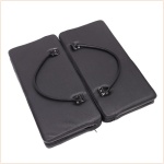XL folding bondage board in black faux leather