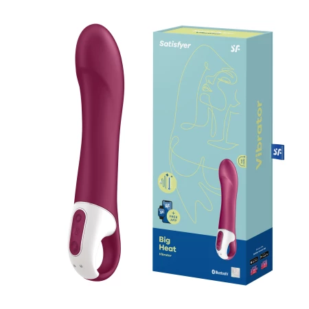 Vibromasseur chauffant Satisfyer Big Heat avec connexion Bluetooth