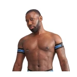 Blue Stripe Biceps - Urban Club BDSM Accessory by Mister B