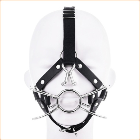 Spider gag with nose hook for BDSM play