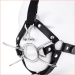 Spider gag with nose hook for BDSM play
