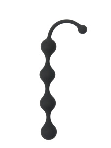 Image of the Anal Stimulating Rosary by Dream Toys in black silicone