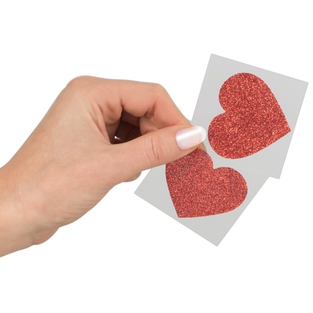Produktbild von Nippelhüllen aus rotem Herz von der Marke Cottelli Collection