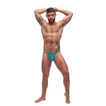 Transparent thong turquoise blue from Male Power