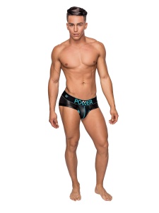 Image of the Wetlook Black Briefs by Male Power