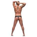 Image of the Sexy Male Power Thong with Laces for Men, black with laces