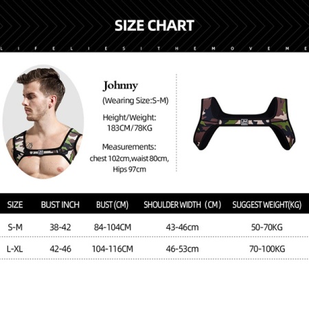JockMail elastischer Stretch-Harness für Männer und Frauen