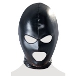 Fitted head mask in shiny wetlook. With open eyes and mouth