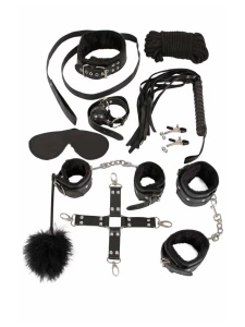 Ensemble BDSM Set Bondage 11pcs en similicuir