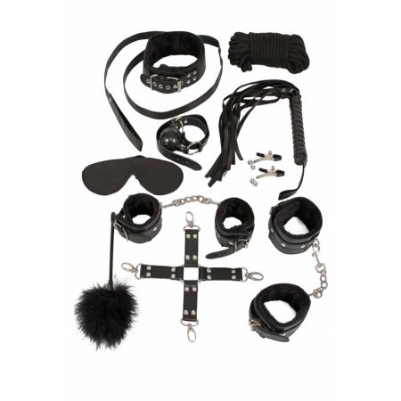 Ensemble BDSM Set Bondage 11pcs en similicuir