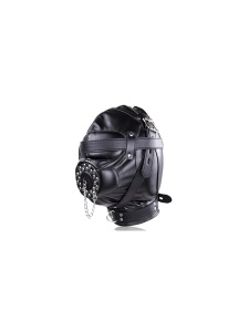 Image of Black Simili Sensory Masked Hood, BDSM accessory