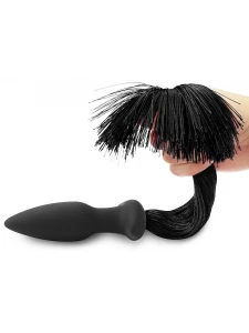 Plug with black silicone ponytail