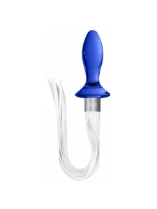 Image of the Blue Glass Anal Plug CHRYSTALINO Tail