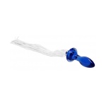Image of the Blue Glass Anal Plug CHRYSTALINO Tail