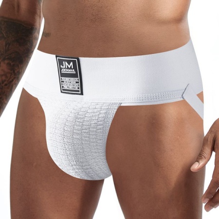 Immagine di Jockstrap Jockmail - Cinturino sportivo bianco, comodo e versatile