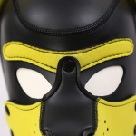 Puppy Hood Neoprene Black/Yellow - Unique accessory for animal lovers