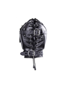 Image of Black Simili Sensory Masked Hood, BDSM accessory