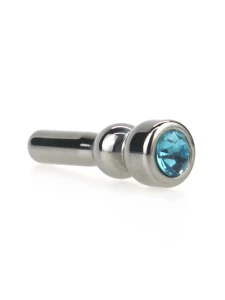 Image of Blue Jewel Penis Plug - Elegant Sexual Accessory