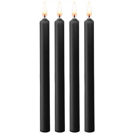 Four black SM Ouch candles for sensual games