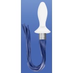 Image of the Glass plug CHRYSTALINO Tail White Luxurious