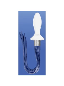 Image of the Glass plug CHRYSTALINO Tail White Luxurious