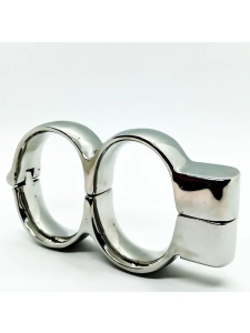 Stainless Steel BDSM Handcuffs L - Unique Accessory