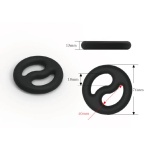 Yin-Yang silicone cock and testicles ring by Brutus