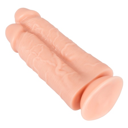 877g XXL double dildo with two realistic penises