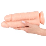 877g XXL double dildo with two realistic penises