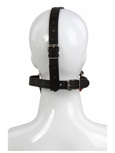 Image of the Adjustable Headgear Gag & Ball-Gag in red silicone