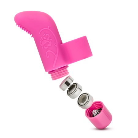 Image of the Vibro Doigt Vibrant Blush, a waterproof silicone sextoy