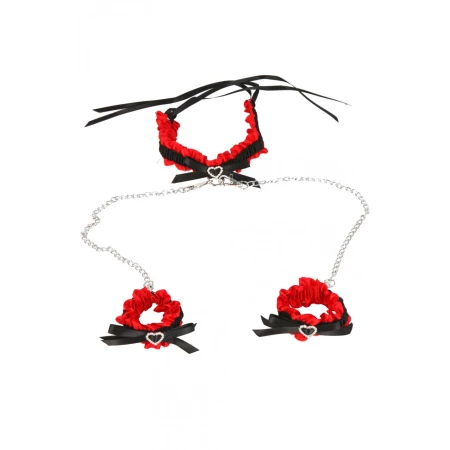 Sexy Hearts Necklace and Handcuffs - Ideal accessory for your Naughty Games