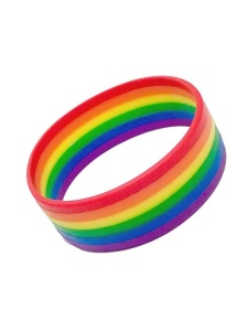 Bracelet Rayures Rainbow Silicone