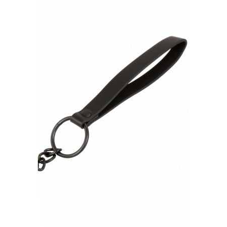 Image of a black leather-look BDSM leash
