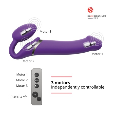 Image of the Strap On Me Vibrating Belt Dildo, a revolutionary sextoy for orgasmic nights