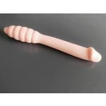 Double Dildo Silicone Black flexible for beginners