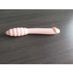 Double Gode Silicone Noir flexible pour débutants