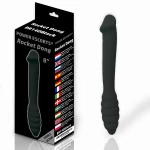 Double Dildo Silicone Black flexible for beginners