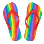 Immagine di Rainbow Flip-flops, taglia unica 38-39, accessori sexy e divertenti