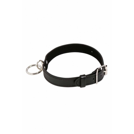 Immagine di un collare BDSM con anello di fissaggio in similpelle